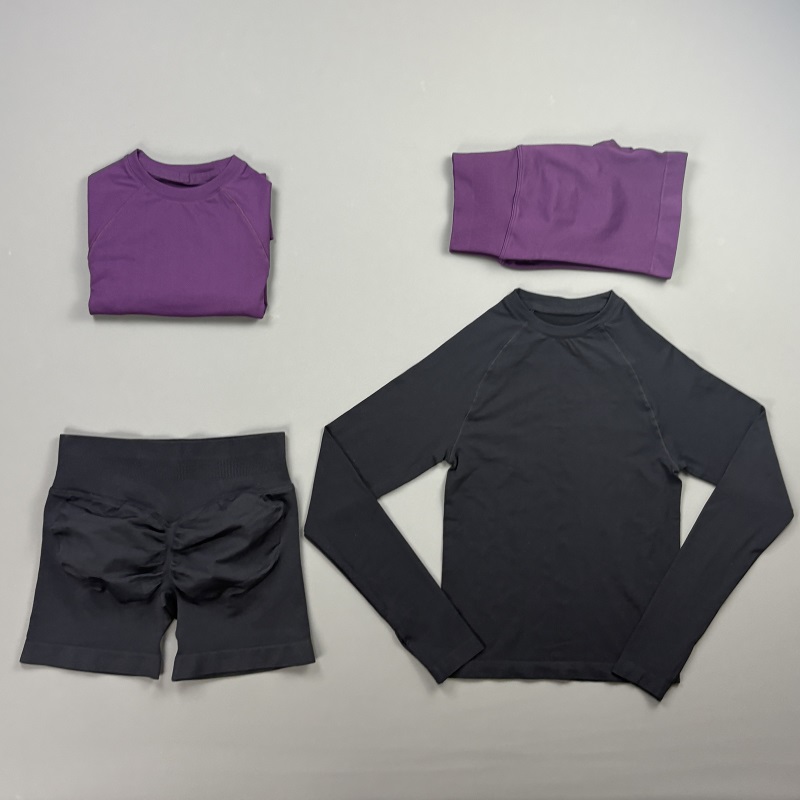 Pilates Yoga Wrap Top - Dwuczęściowy Zestaw Gimnastyczny Damski Bluzka z