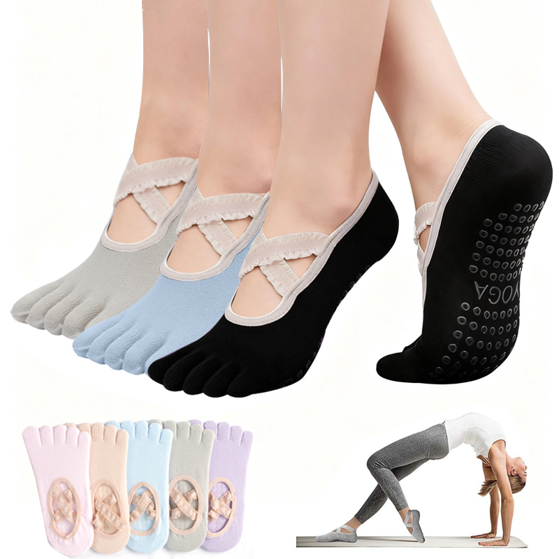 Pilates Yoga Grip Socks - Damskie antypoślizgowe skarpety do pilatesu, damskie