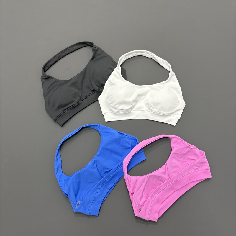 Pilates Yoga Wrap Top - HISTELLO Bezszwowy Biustonosz Sportowy z Dekoltem