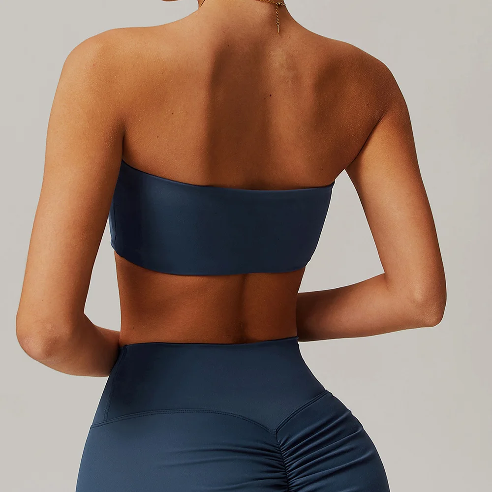 Pilates Yoga Wrap Top - Damski bezszwowy top do jogi, sportowy