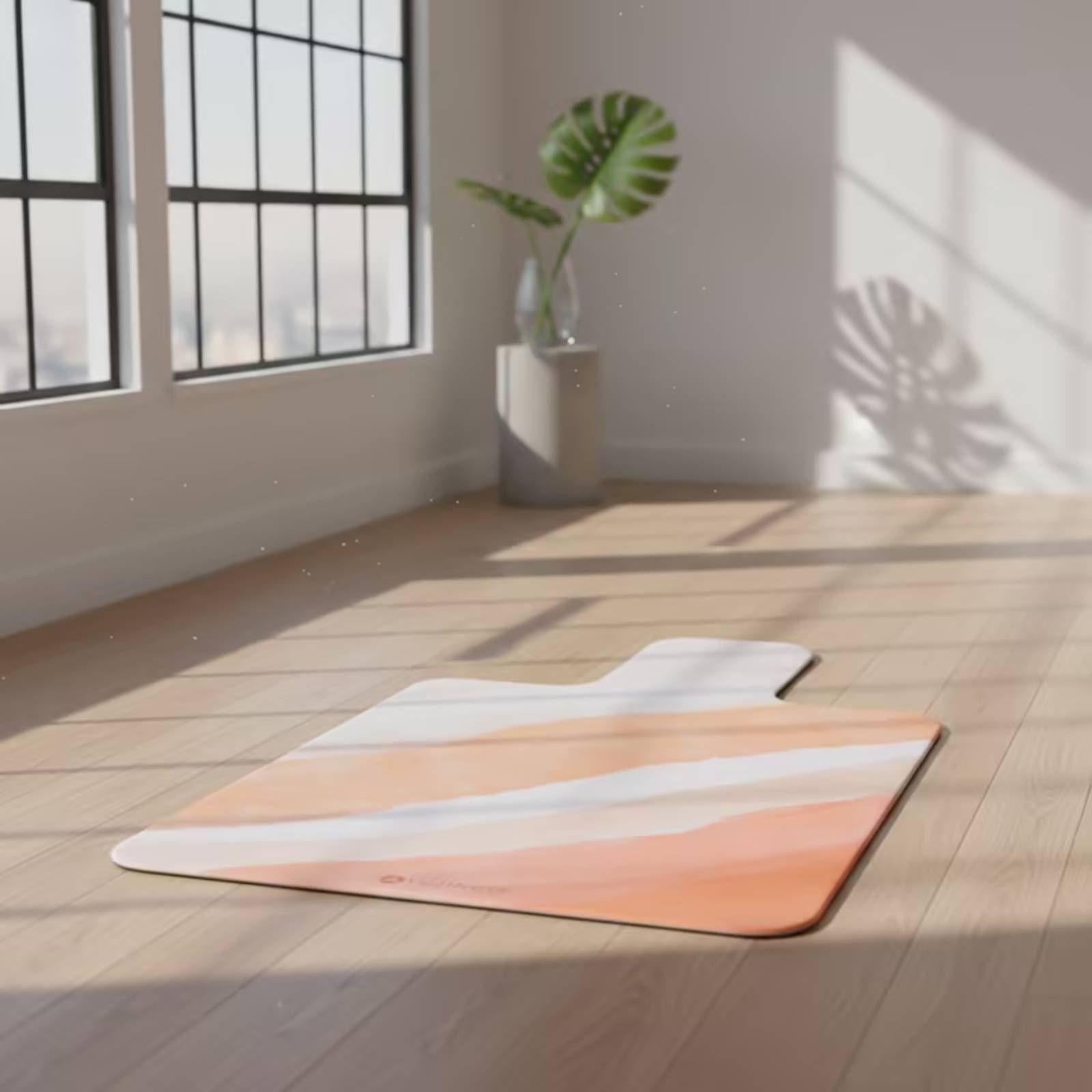 Pilates & Yoga Unleashed International Academy Yonkers - Mata do ćwiczeń zamszowa, antypoślizgowa, wyściełana,