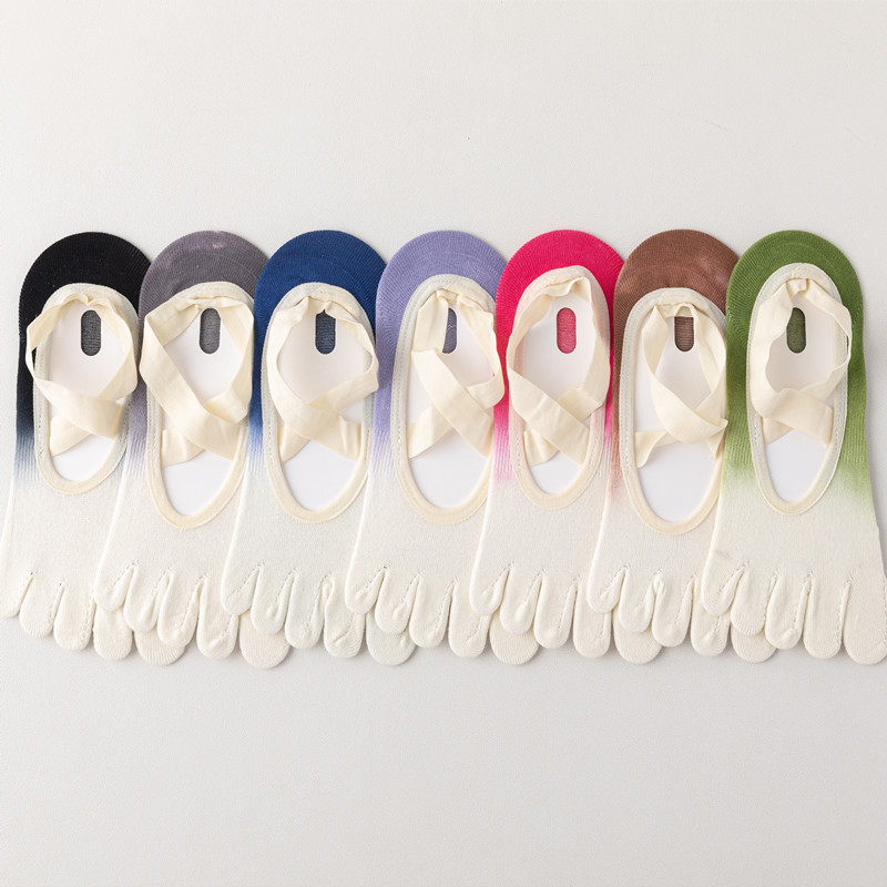 Yoga Strap Cotton - Modne gradientowe skarpetki do jogi z