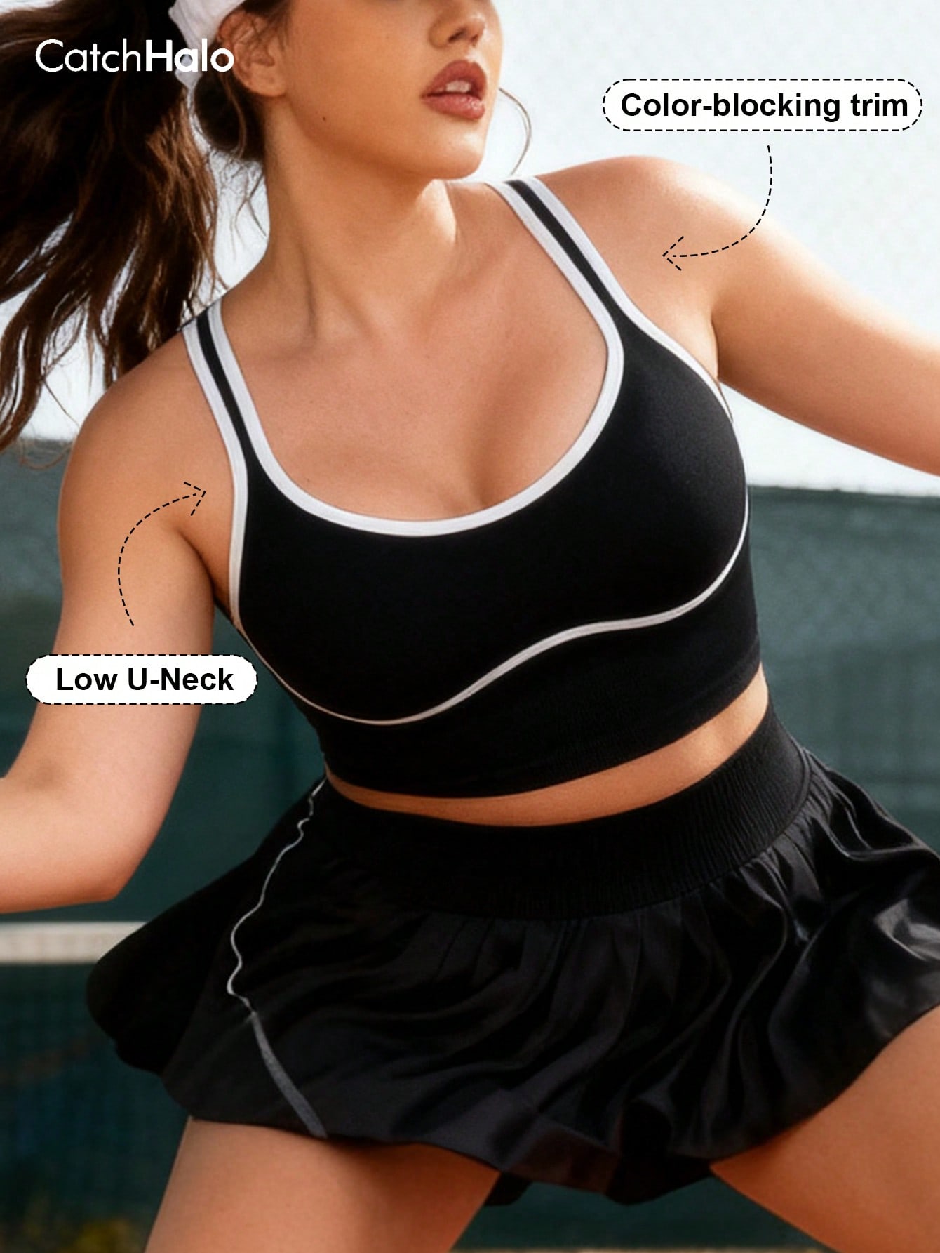 Yoga Strap Cotton - Damski bezszwowy bralet plus size z