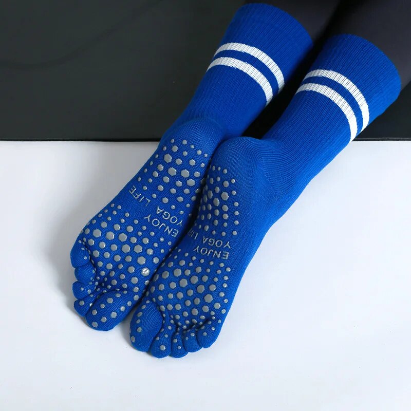 Pilates Yoga Grip Socks - Damskie oddychające skarpetki do jogi Mid-tube