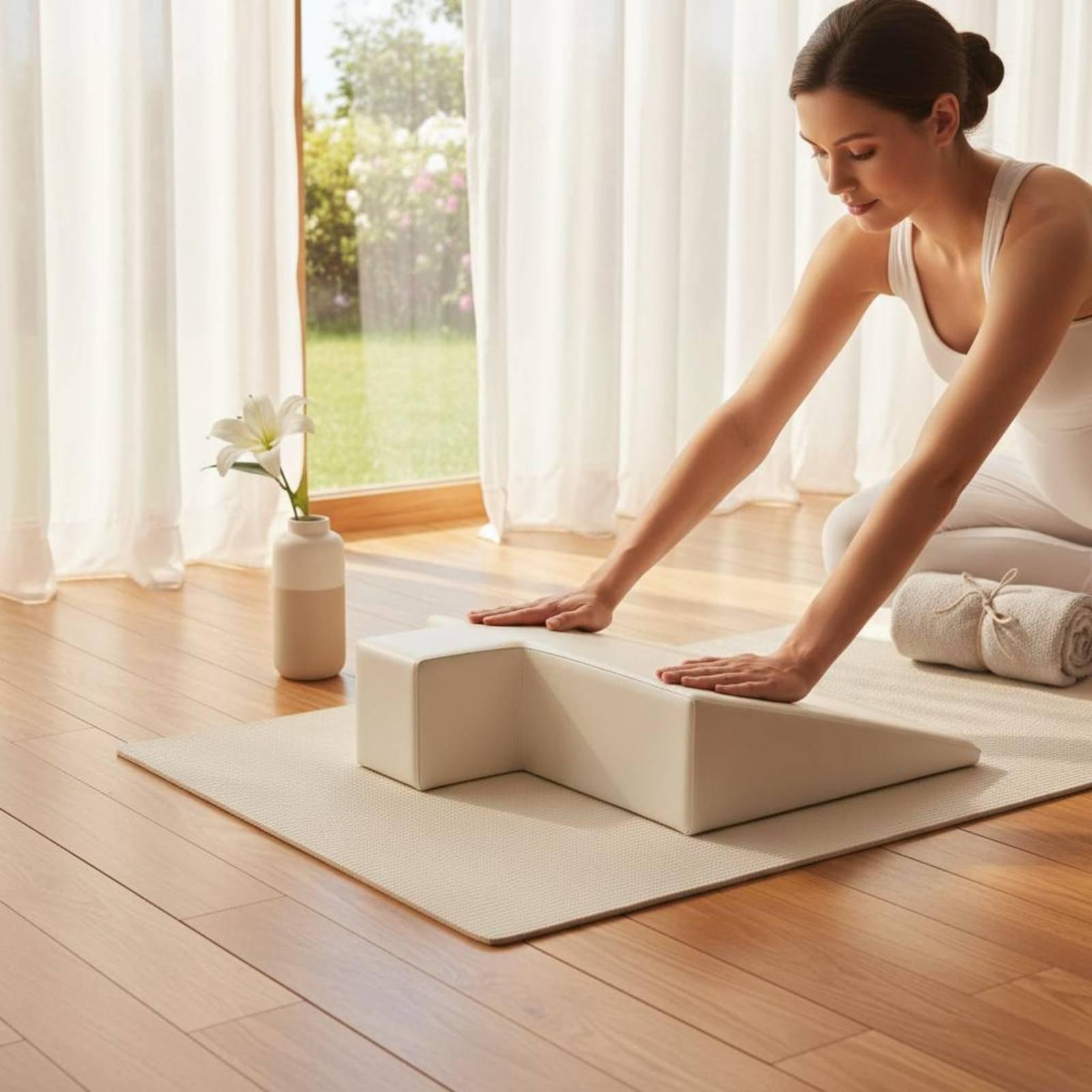 Pilates & Yoga Unleashed International Academy Yonkers - Poduszka podpierająca ciążę z gęstej pianki,