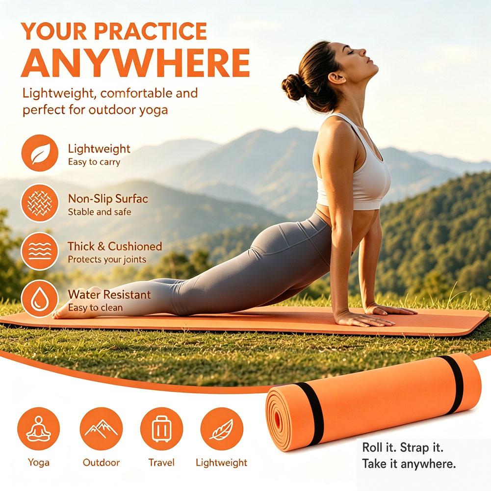 Mata do jogi 180x50cm antypośl – Pilates Yoga Matte recenzja i cena