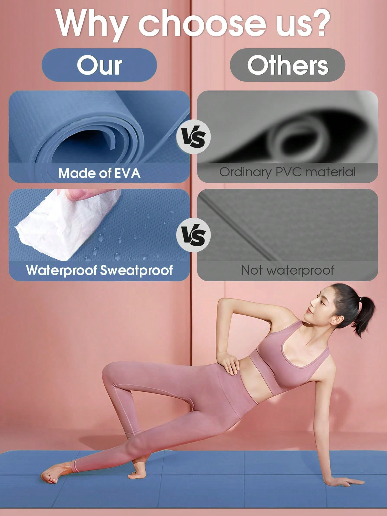 Składana Mata do Jogi Ciemnoni – Pilates Yoga Matte recenzja i cena